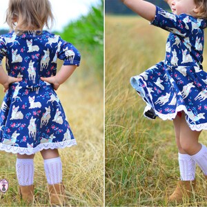 Freddi girls dress size 86-164 long and short-sleeved sewing pattern ebook instructions sewing pattern / confetti patterns / confetti patterns / sew image 2