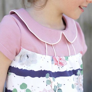 Grete-Peter Pan collar-shirt pattern size 86-164 Girls ebook Tutorial PDF sewing Pattern/Confetti patterns/Confetti patterns/sewing image 8