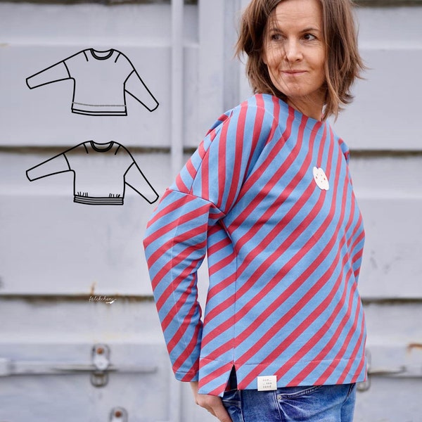 Ruth Oversize Sweater Damen Gr. 34-50 Schnittmuster ebook sewing pattern / Konfetti Patterns / konfettipatterns/ digital