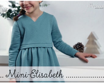 Mini-Elisabeth Mädchenkleid Gr. 86-164  Schnittmuster ebook Anleitung sewing pattern / Konfetti Patterns / konfettipatterns / nähen