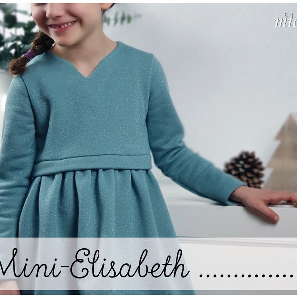 Mini-Elisabeth Mädchenkleid Gr. 86-164  Schnittmuster ebook Anleitung sewing pattern / Konfetti Patterns / konfettipatterns / nähen