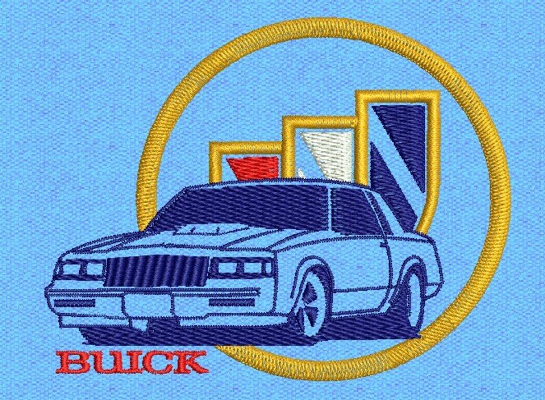 Classic car machine embroidery designs Buick Regal Etsy