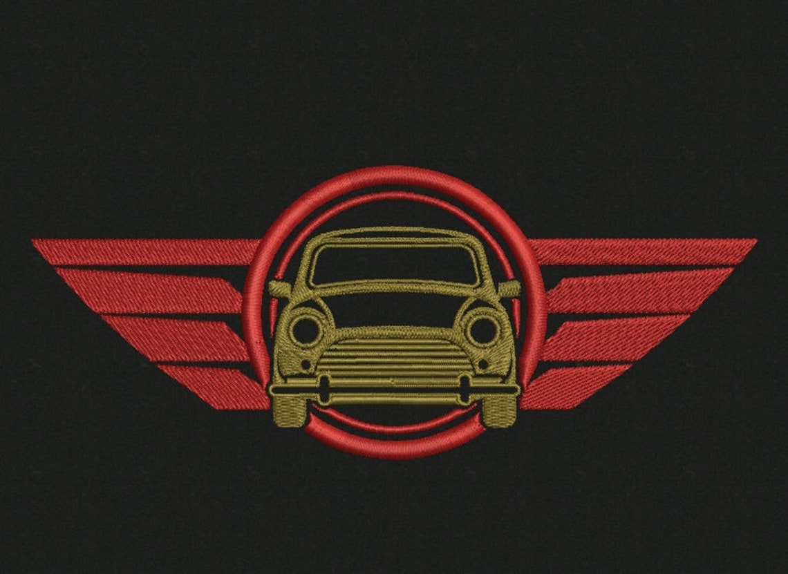Classic car machine embroidery designs Mini 2 Sizes Instant Etsy