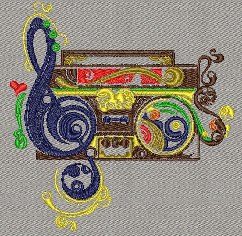 Disco music machine embroidery designs  etsy Disco music machine embroidery designs  etsy