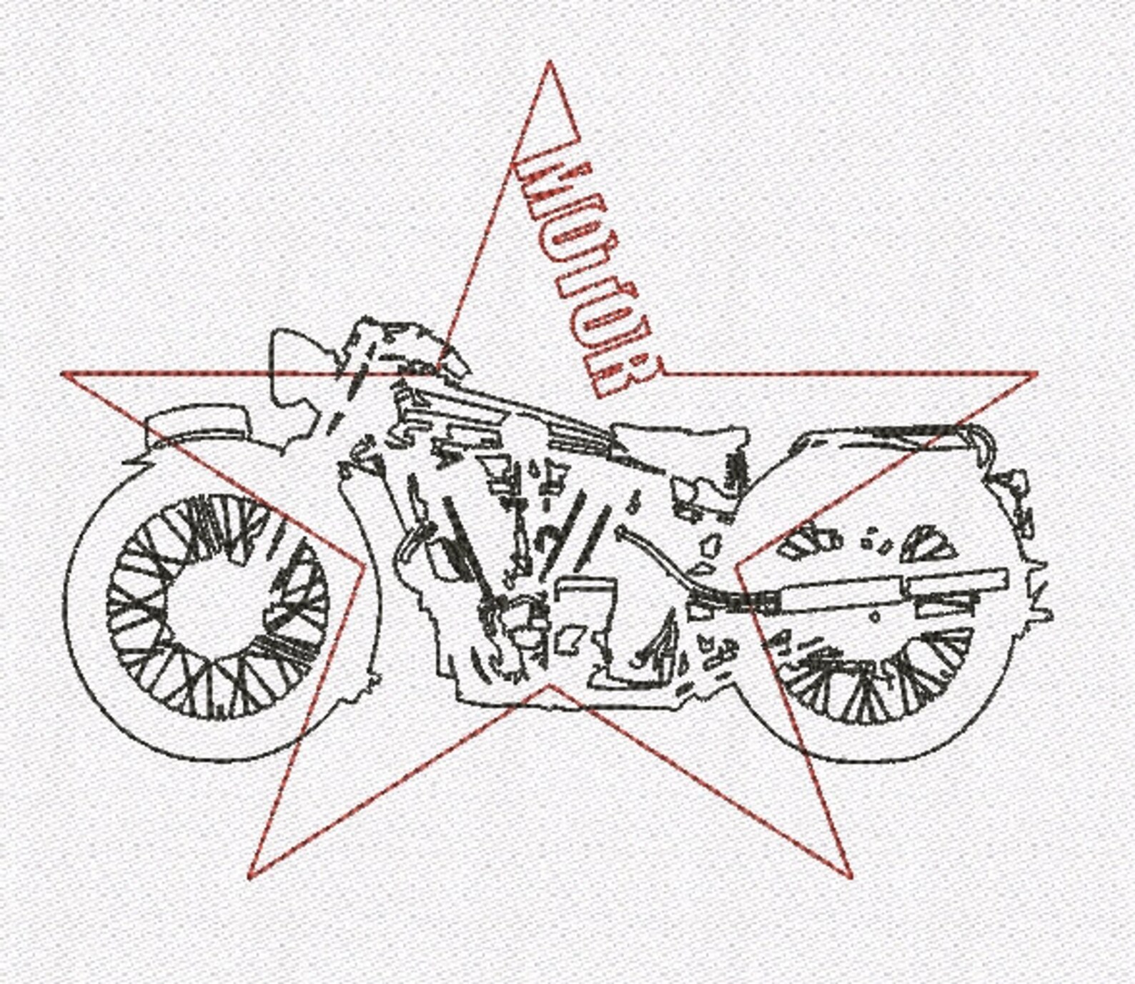 Motorcycle moto motor machine embroidery designs vintage 2 Etsy