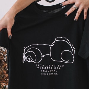 Let&#39;s put your child drawings to your favourite t-shirt, 100% organic cotton, perfect father&#39;s day gift