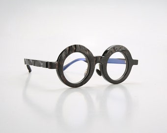 Genuine Natural Horn Handmade Unique Round Raw Rough Buffalo Horn Glasses Frames  - Men - Women - 100% Genuine Horn