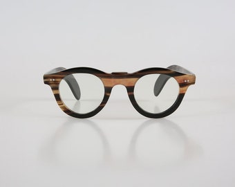 Genuine Natural Horn Handmade Glasses Frames - Black and Honey Color - 2 Rivets- Men - Women - 100% Genuine Bull Horn