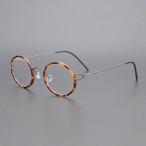 Vintage lichtgewicht titanium ovale ronde bril - lenzen op sterkte - herenbril retro