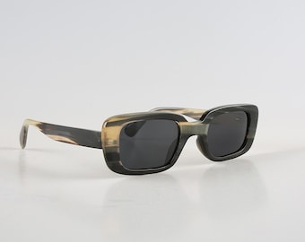 Handgefertigte Buffalo Horn Brillenfassungen: Vintage Style Unisex Brille