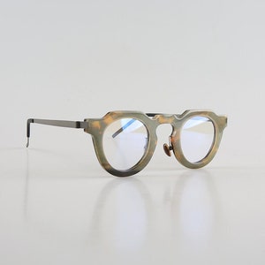 Genuine Natural Buffalo Horn Handmade Thick Titanium Glasses Frames - Men - Women - 100% Genuine Buffalo horn
