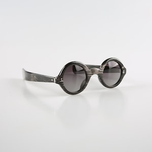 Montures de lunettes vintage rondes rondes épaisses faites à la main en corne naturelle véritable - Hommes - Femmes - 100 % corne véritable