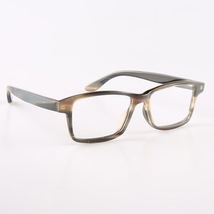 Véritable corne naturelle faite à la main large style d'affaires classique - montures de lunettes lunettes de soleil - hommes - femmes - 100% corne véritable