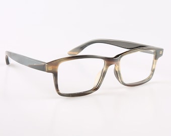 Genuine Natural Horn Handmade Wide Classic Business Style  - Glasses Frames Sunglasses - Men - Women - 100% Genuine Horn
