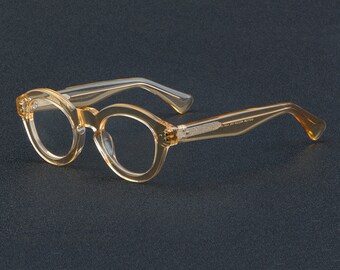 Vintage Japanese style Acetate Riveted Handmade Frames Glasses - Different Colors -  Prescription lenses -