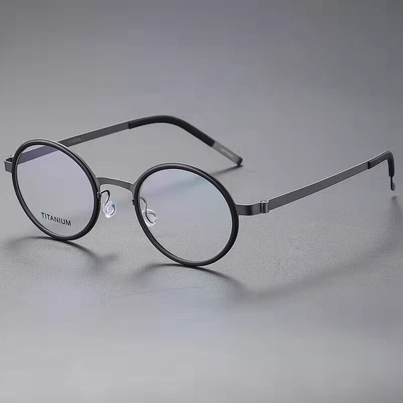 Vintage Lightweight Titanium Oval Round Glasses -… - image 3