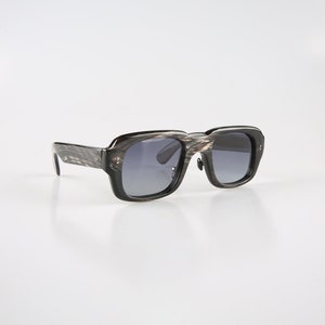 Grandes montures de lunettes vintage épaisses faites à la main en corne naturelle véritable des années 1970 - hommes - femmes - 100 % corne véritable