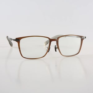 Montures de lunettes en titane de style allemand faites à la main en corne de buffle naturelle véritable - Hommes - Femmes - 100% corne de buffle véritable