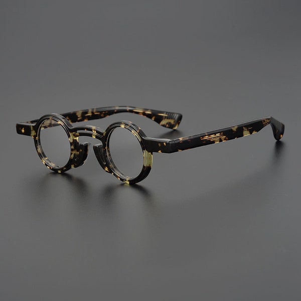 Vintage Thick Rim Round Style Handmade Acetate Round Frames - Thick Glasses - Different Colors