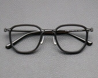 Vintage italienischer Stil Große lighweight Titan Acetat Klassische handgemachte Brillengestelle - Verschiedene Farben - Rezeptlinsen