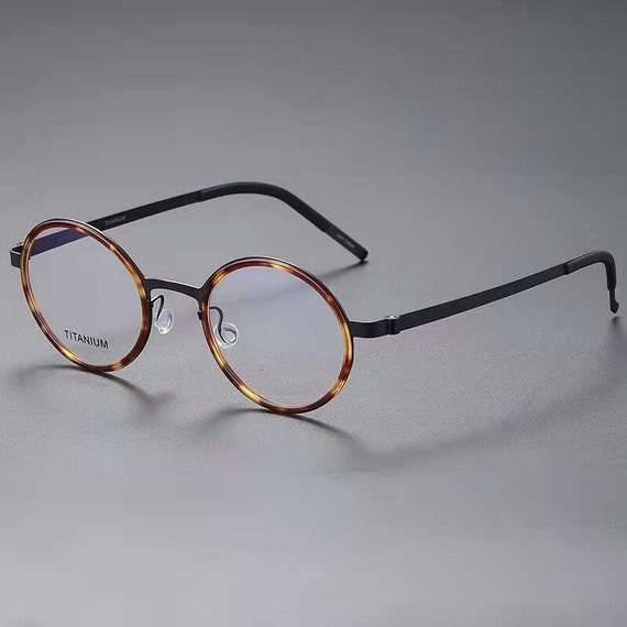 Vintage Lightweight Titanium Oval Round Glasses -… - image 1