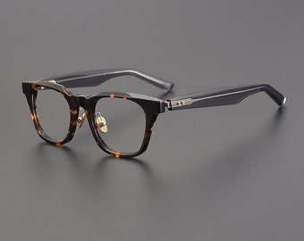 Vintage Japanese style Acetate Classic Style Handmade Frames Glasses - Different Colors -  Prescription lenses -