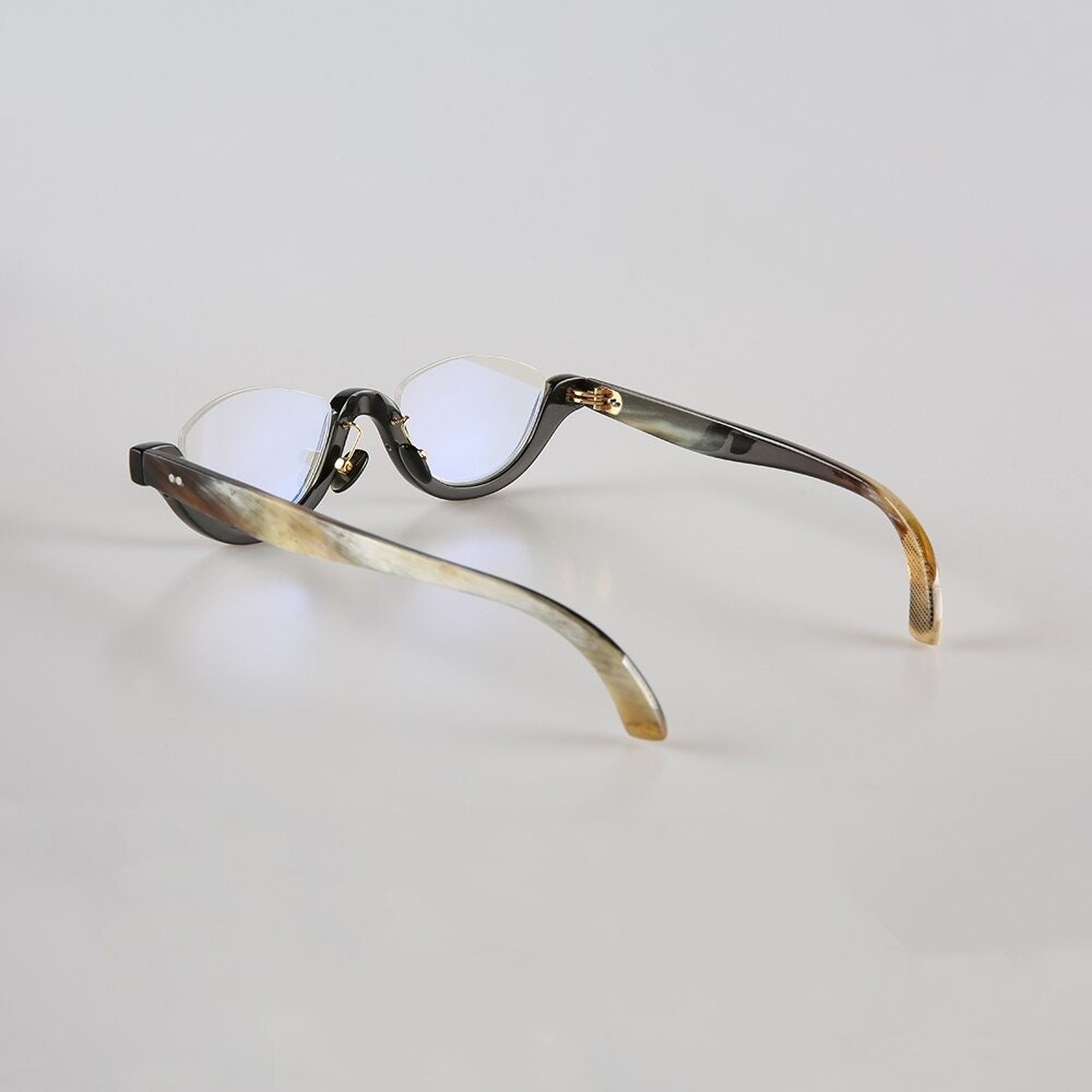 Handmade Spectacles Handmade Buffalo Horn Glasses Frames: Vintage Half Rim Spectacles - Etsy