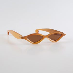 Lunettes de soleil fines modernes faites main en corne naturelle véritable - Hommes - Femmes - 100 % Corne véritable