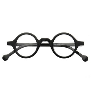 Vintage Style Classic Japanische Acetat Kleine Runde Brille Korrekturbrillen Lesebrille verschiedene Farben Schwarz