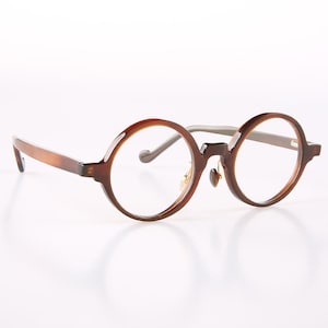 Genuine Natural Horn Handmade Classic Large Oversize Round Glasses Frames Sunglasses Light Coffee Horn Men Women 100% Genuine Horn image 1