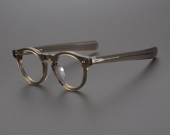 Vintage japanischen Stil Acetat Brillengestell Gläser gerade Bügel - verschiedene Farben - Korrekturgläser -