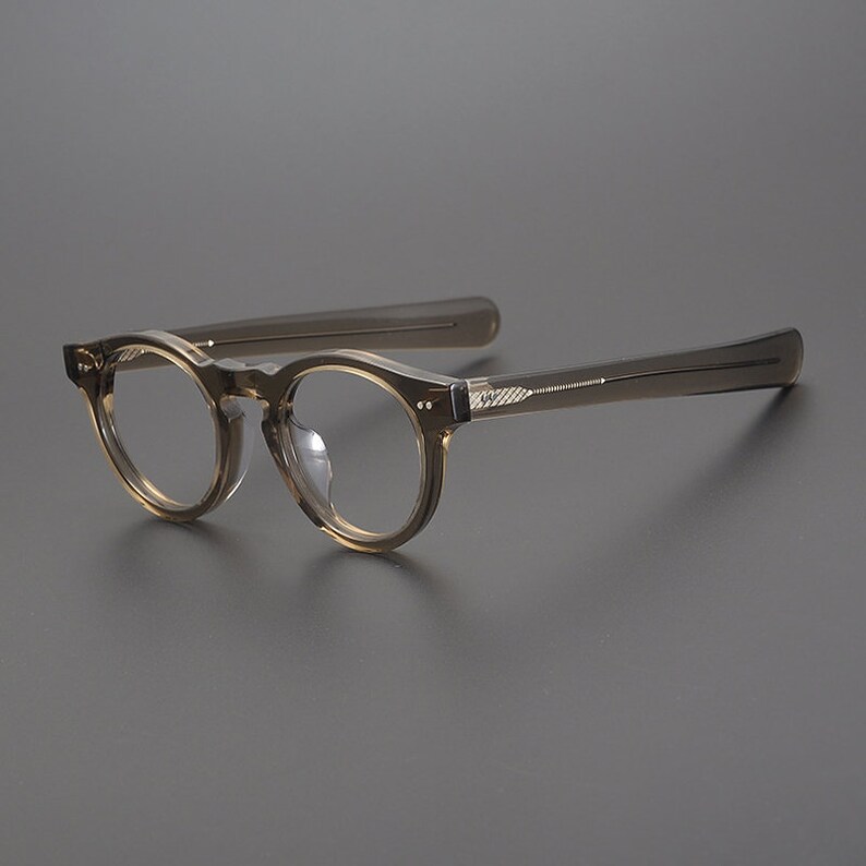 Vintage japanischen Stil Acetat Brillengestell Gläser gerade Bügel verschiedene Farben Korrekturgläser Olive