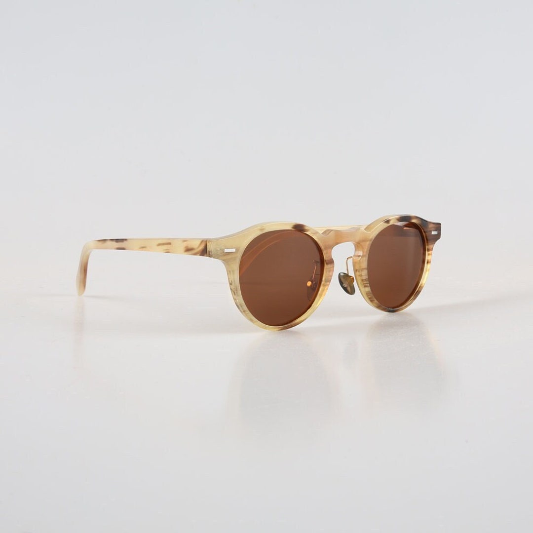 Handmade Bull Horn Glasses Frames: Caramel Brown, Vintage Style - Etsy