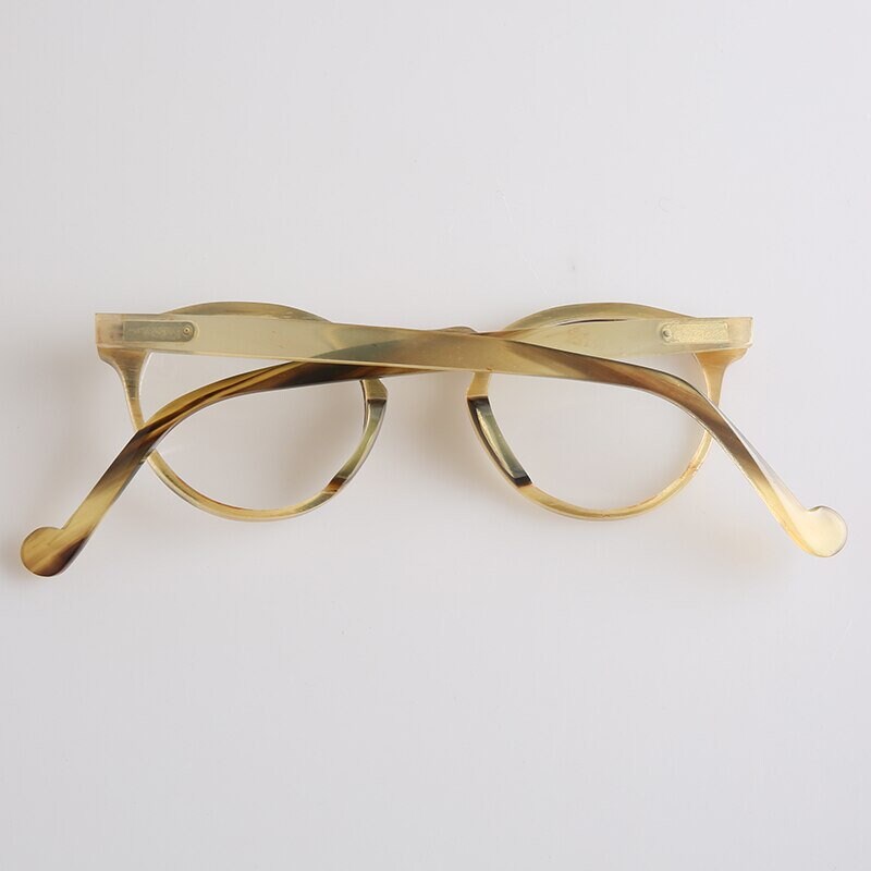 Handmade Natural Bull Horn Glasses Frames: Caramel Brown, Vintage Style ...