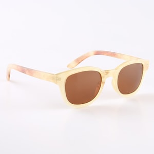 Véritables montures de lunettes en corne naturelle faites à la main - Couleur caramel - Rivets - Hommes - Femmes - Corne de taureau 100% authentique