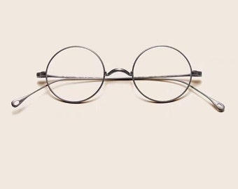 Petites lunettes rondes en titane léger de style japonais rétro - Lunettes Lennon - Verres correcteurs - Lunettes rétro pour hommes