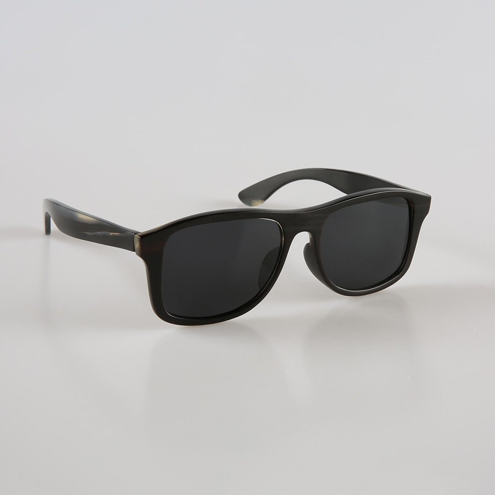 Montures de lunettes en corne naturelle faites main : style vintage, marron foncé