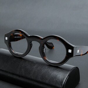 Vintage Japanese Style Acetate Thick Roundhandmade Frames Glasses ...