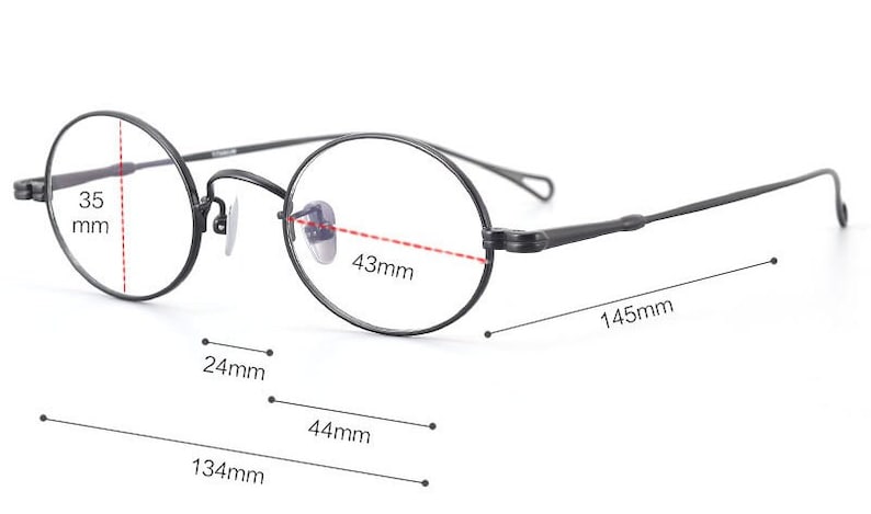 Retro Japanese style Lightweight Classic Small Oval Titanium Glasses Different Colors Prescription lenses Mens Glasses Retro image 10