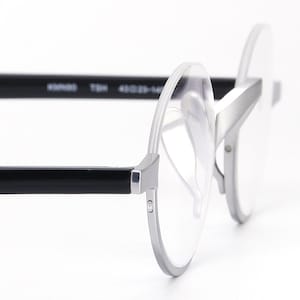 Vintage japanischer Stil kleine runde ovale leichte Titanium und Acetat Brillengestelle Brillen mit Stärke Unisex Brillen Retro Bild 7