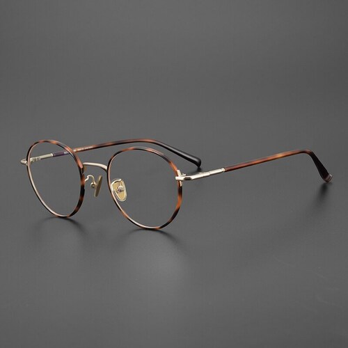 Vintage Masunaga style Titanium Round Acetate Handmade Frames Glasses shops - Different Colors - Prescription lenses - Mens Glasses Retro