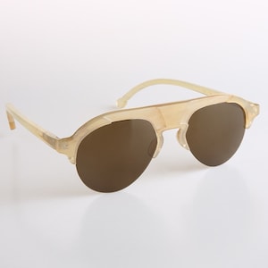 Véritable Corne Naturelle Faite à la main Carrera style vintage Lunettes Montures - Caramel Léger - Hommes - Femmes - 100% Genuine Horn - Aviator Pilot