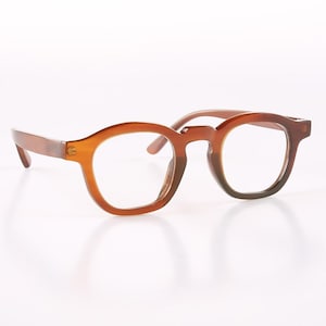 Véritable corne naturelle faite à la main Woody Allen Style Lunettes Montures - Couleur Ambre - Hommes - Femmes - 100% Véritable Corne de Taureau