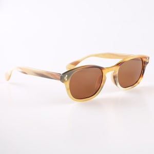 Véritable corne naturelle Montures de lunettes faites à la main - Couleur tortue - Rivets - Hommes - Femmes - 100% Corne de taureau authentique