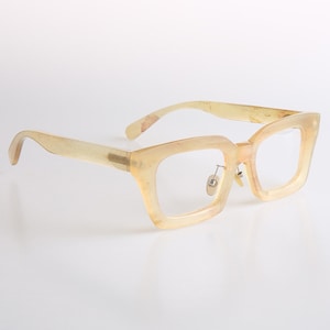 Véritable Corne Naturelle Faite à la main Grand style vintage Lunettes Épaisses Montures - Hommes - Dégradé Naturel - Femmes - 100% Genuine Horn