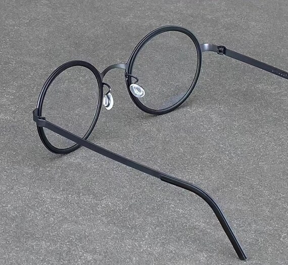 Vintage Lightweight Titanium Oval Round Glasses -… - image 8