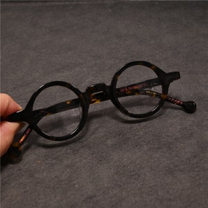 Vintage Style Classic Japanese Acetate Small Round Glasses Prescription Glasses Reading Glasses Different Colors image 2