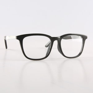Véritable Corne Naturelle Faite à la Main Grand Grand Papillon Vintage Lunettes Cadres - Piano Corne Noire Incrustation Blanche - Hommes - Femmes - 100% Corne Véritable