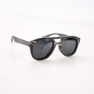 Montures de lunettes de soleil en corne d'aviateur à double faisceau fait main en corne naturelle véritable - Hommes - Femmes - 100 % Corne véritable