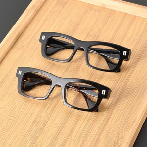 Grandes et larges montures de lunettes vintage japonaises en acétate faites main Différentes couleurs Verres correcteurs image 6